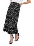 Lovedrobe Broderie Detail Midi Skirt, Black/White