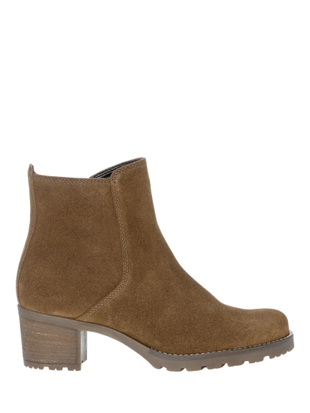 Gabor Delight Wide Fit Suede Ankle Boots, Cognac, Cognac