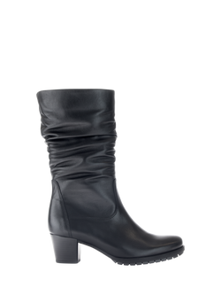 Gabor Oslo Wide Fit Leather Calf Boots, Black, Black