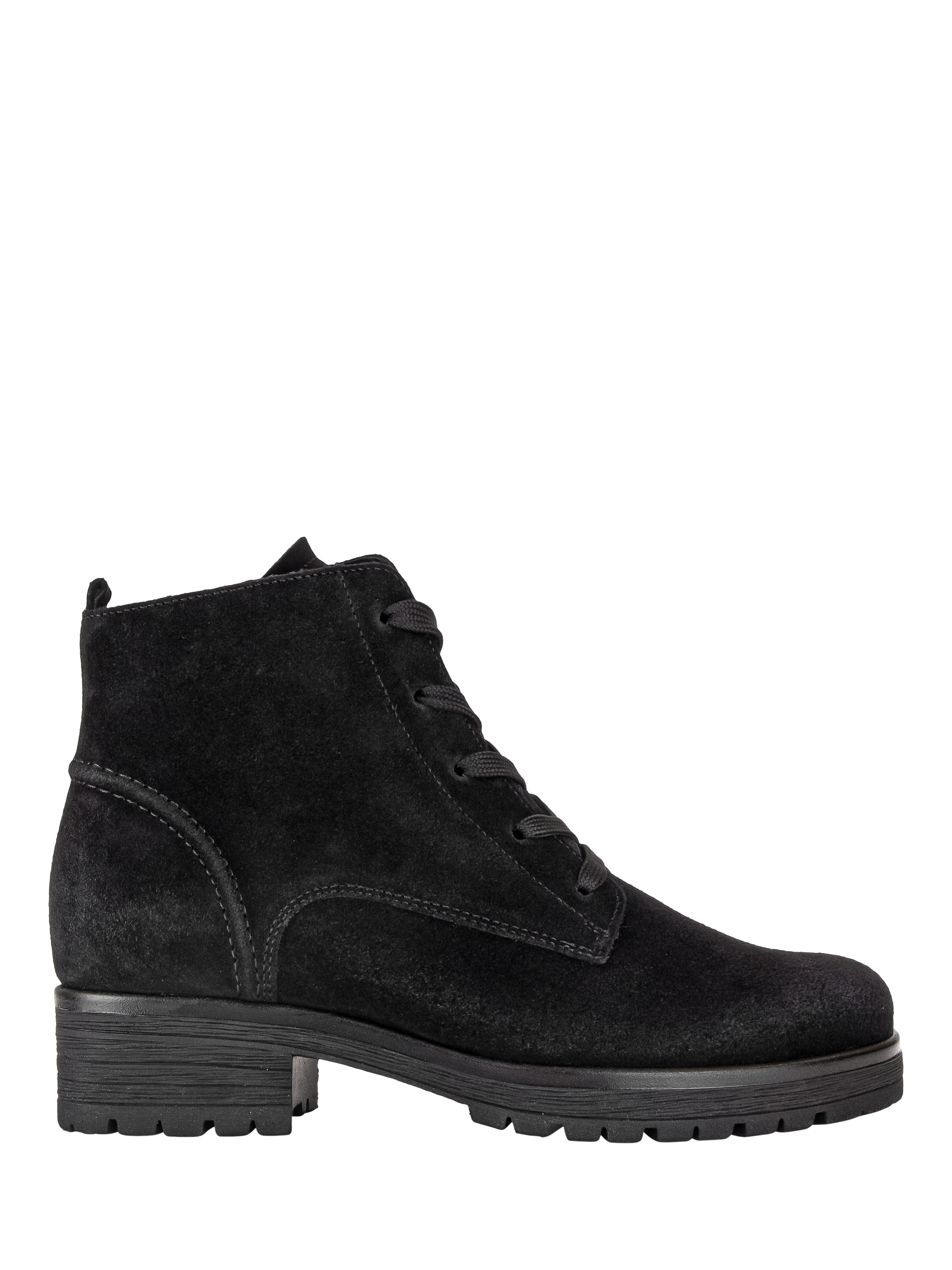 Product image 1 of 4, which shows Gabor Zumba Wide Fit Suede Ankle Boots, Black, 5