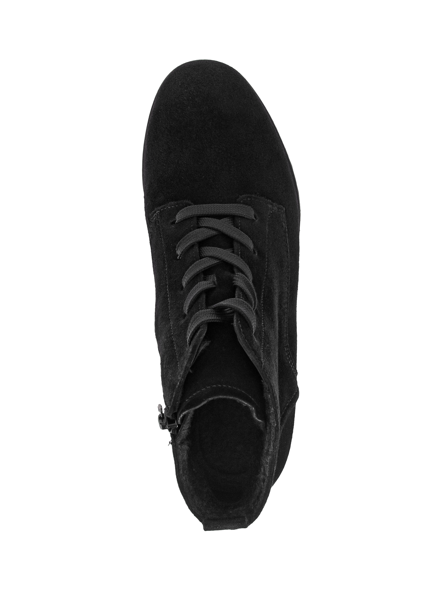 Product image 2 of 4, which shows Gabor Zumba Wide Fit Suede Ankle Boots, Black, 5