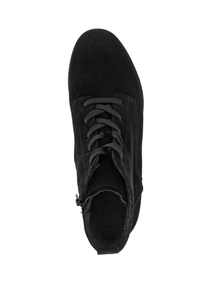 Gabor Zumba Wide Fit Suede Ankle Boots, Black - view 2, Black