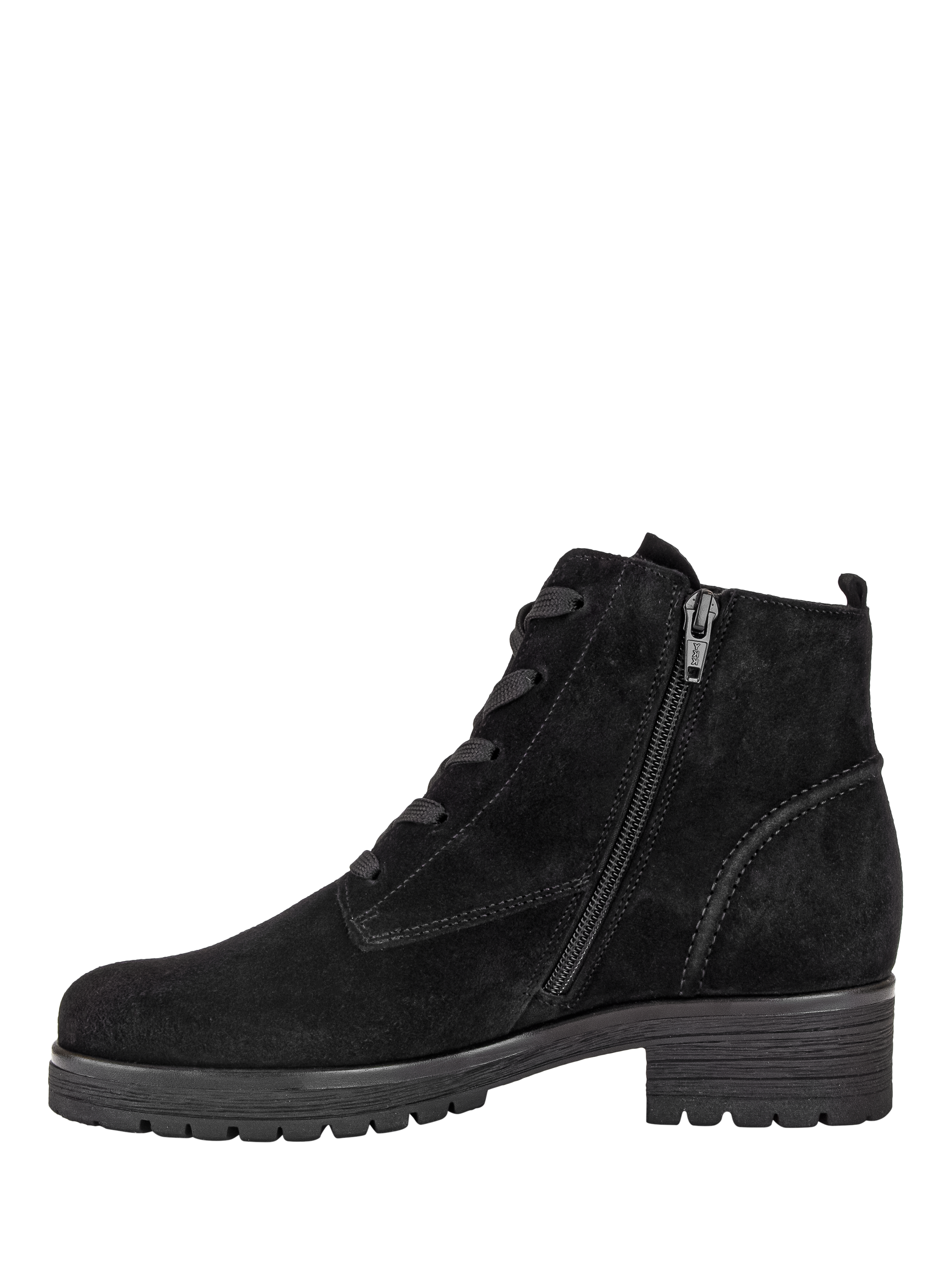 Product image 4 of 4, which shows Gabor Zumba Wide Fit Suede Ankle Boots, Black, 5