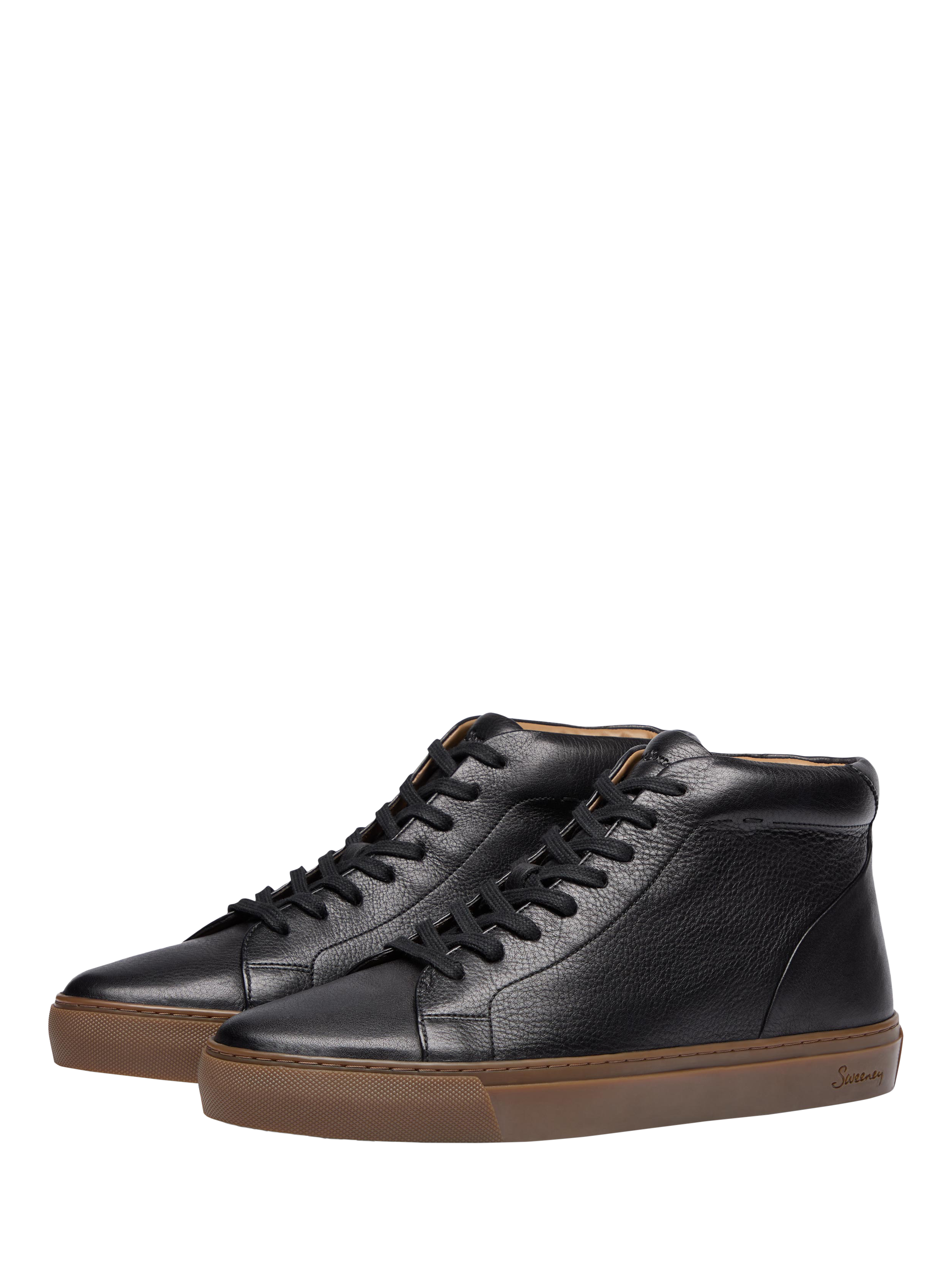 Product image 2 of 5, which shows Oliver Sweeney Laxey Leather Trainers, Black, 10