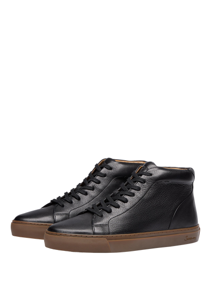 Oliver Sweeney Laxey Leather Trainers, Black - view 2, Black