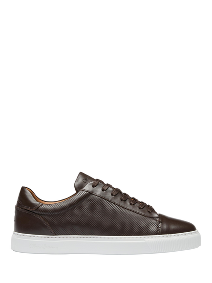 Oliver Sweeney Almada Leather Perforated Trainers, Brown