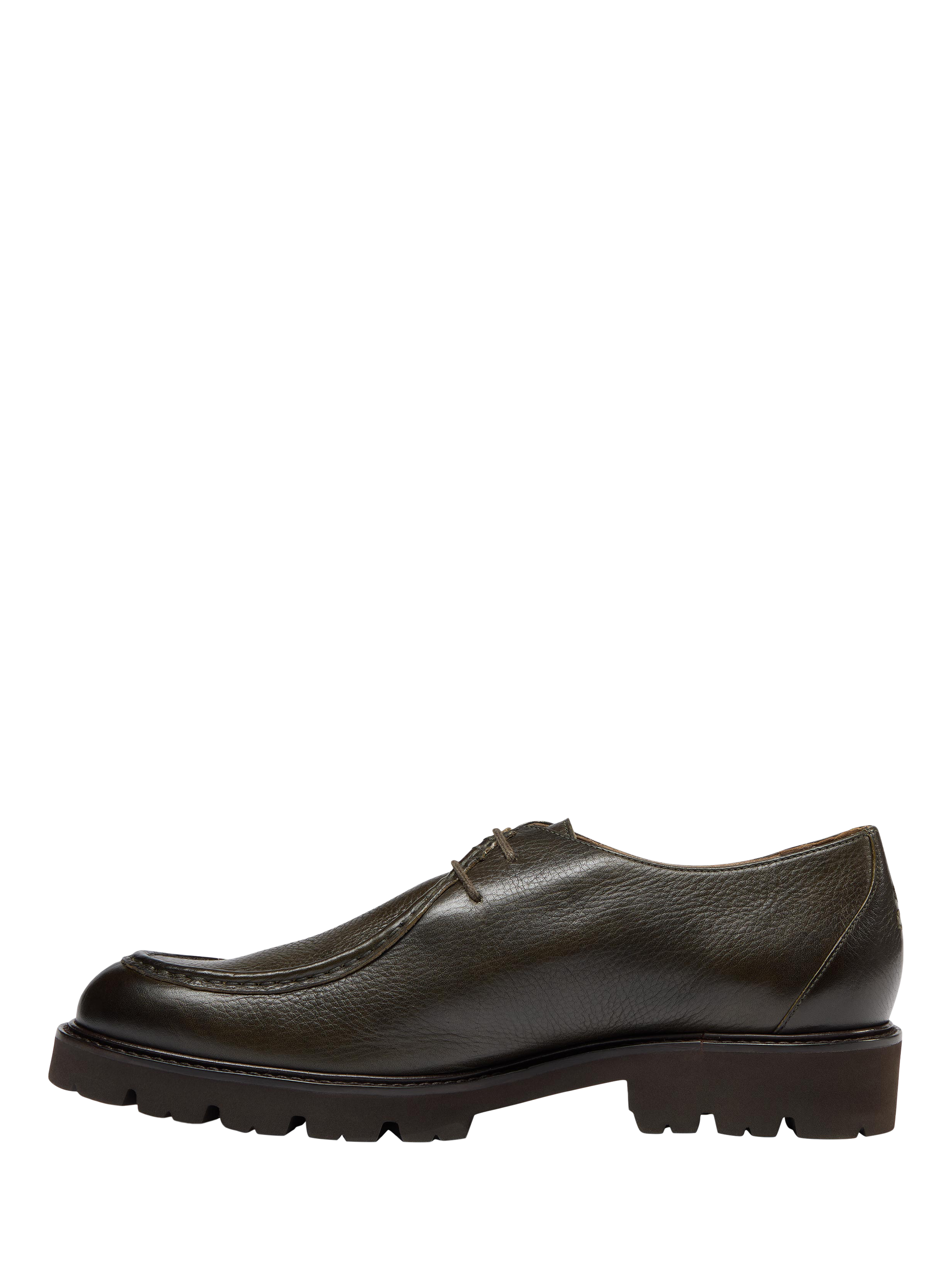 Product image 3 of 5, which shows Oliver Sweeney Hayes Moc Toe Leather Shoes, Khaki, 8