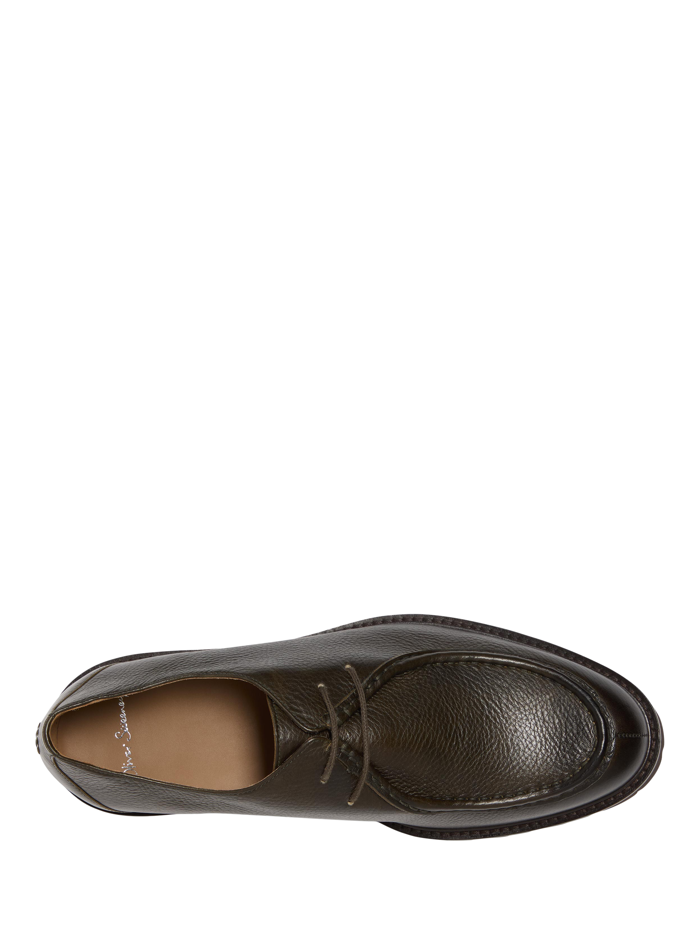 Product image 4 of 5, which shows Oliver Sweeney Hayes Moc Toe Leather Shoes, Khaki, 8