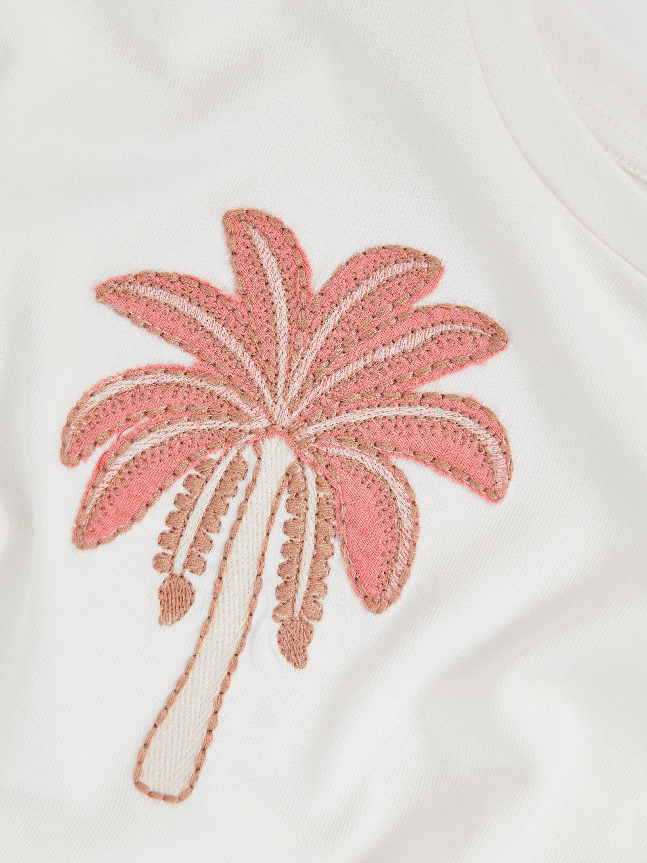 Product image 4 of 4, which shows Reiss Kids' Palmer Cotton Cropped Oversized T-Shirt, Ivory, 11-12 years