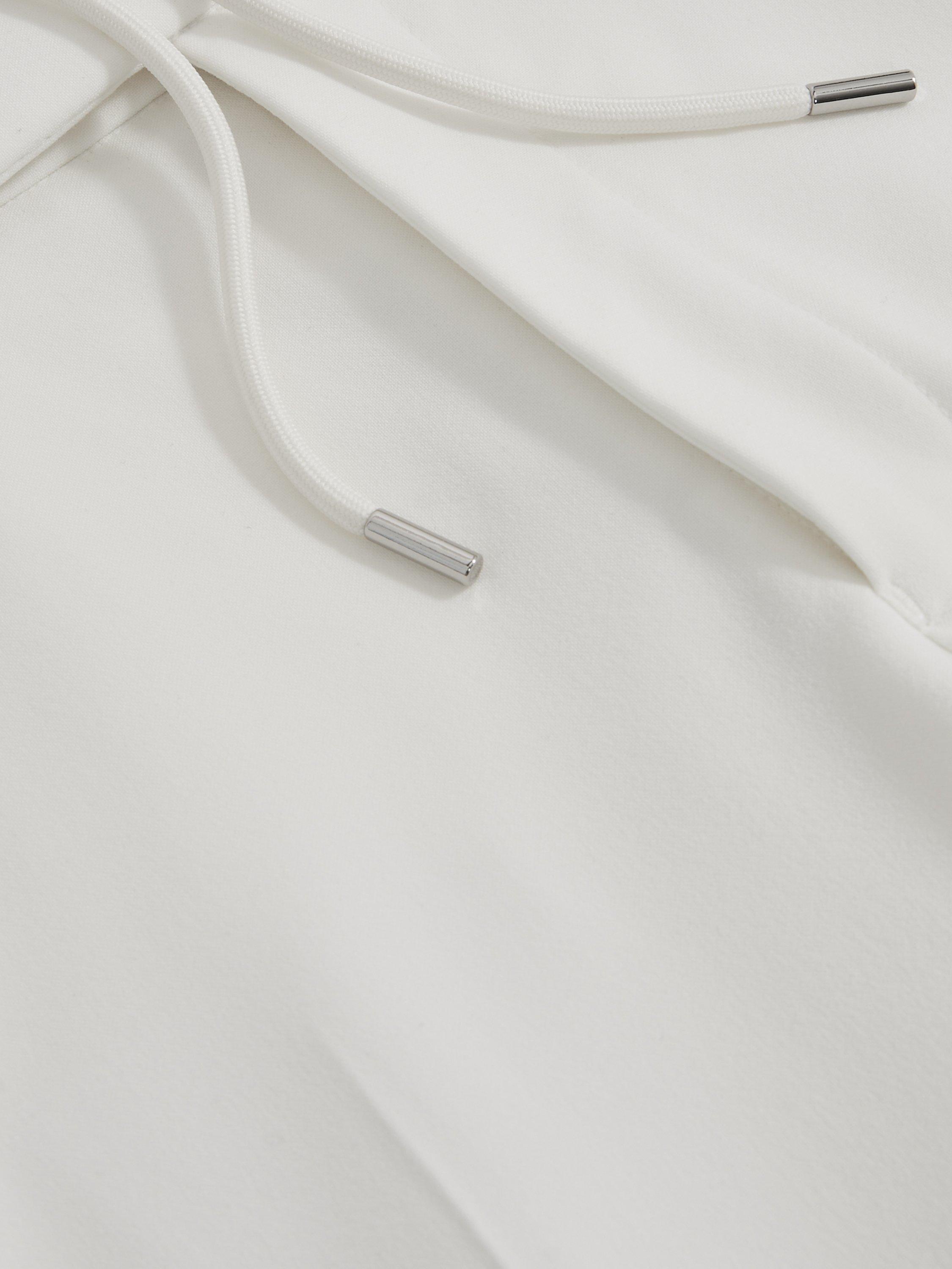 Product image 2 of 5, which shows Reiss Found Drawstring Straight Trousers, White, 28R