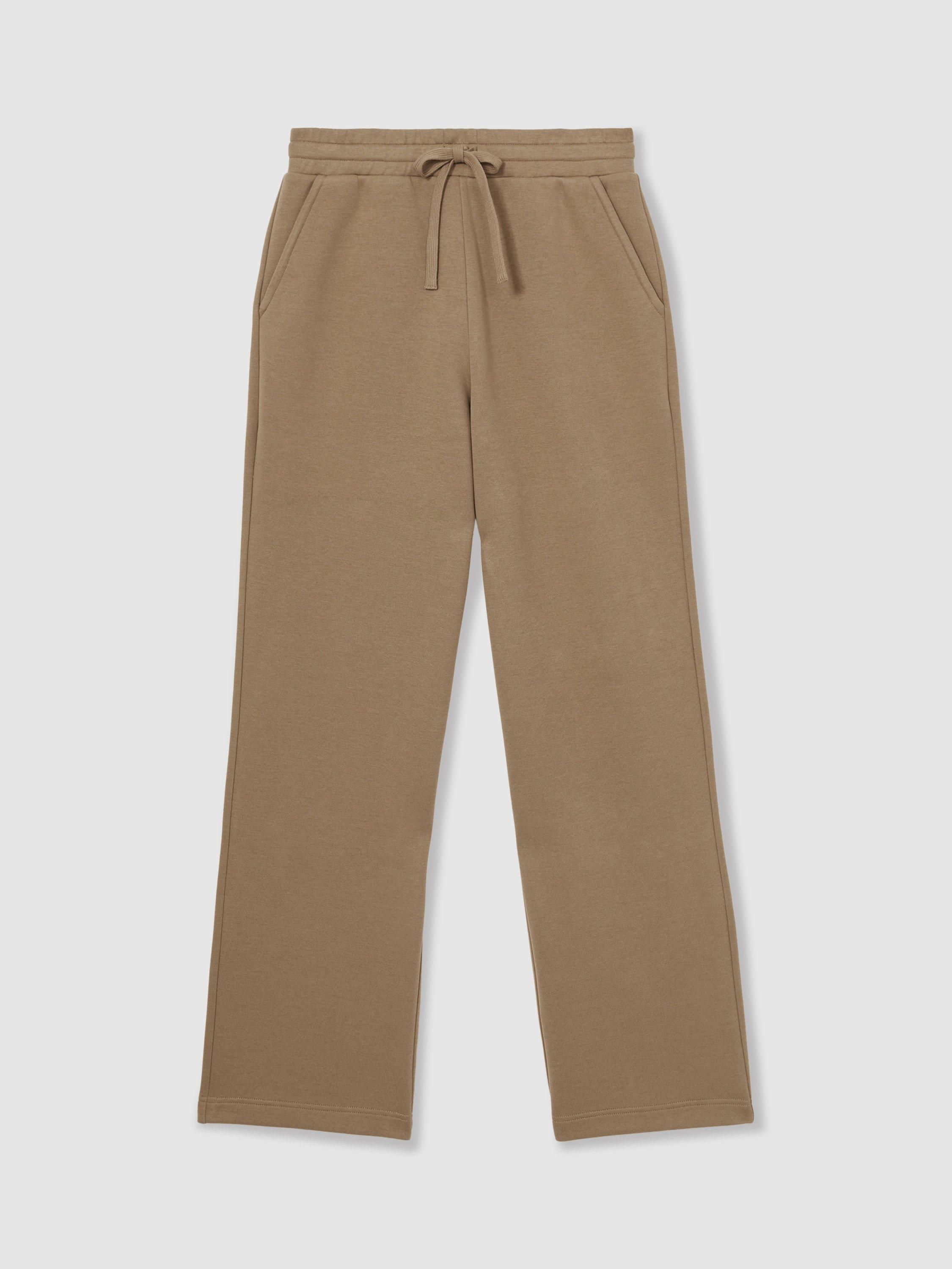 Product image 3 of 5, which shows Reiss Gaia Wide Leg Joggers, Camel, S