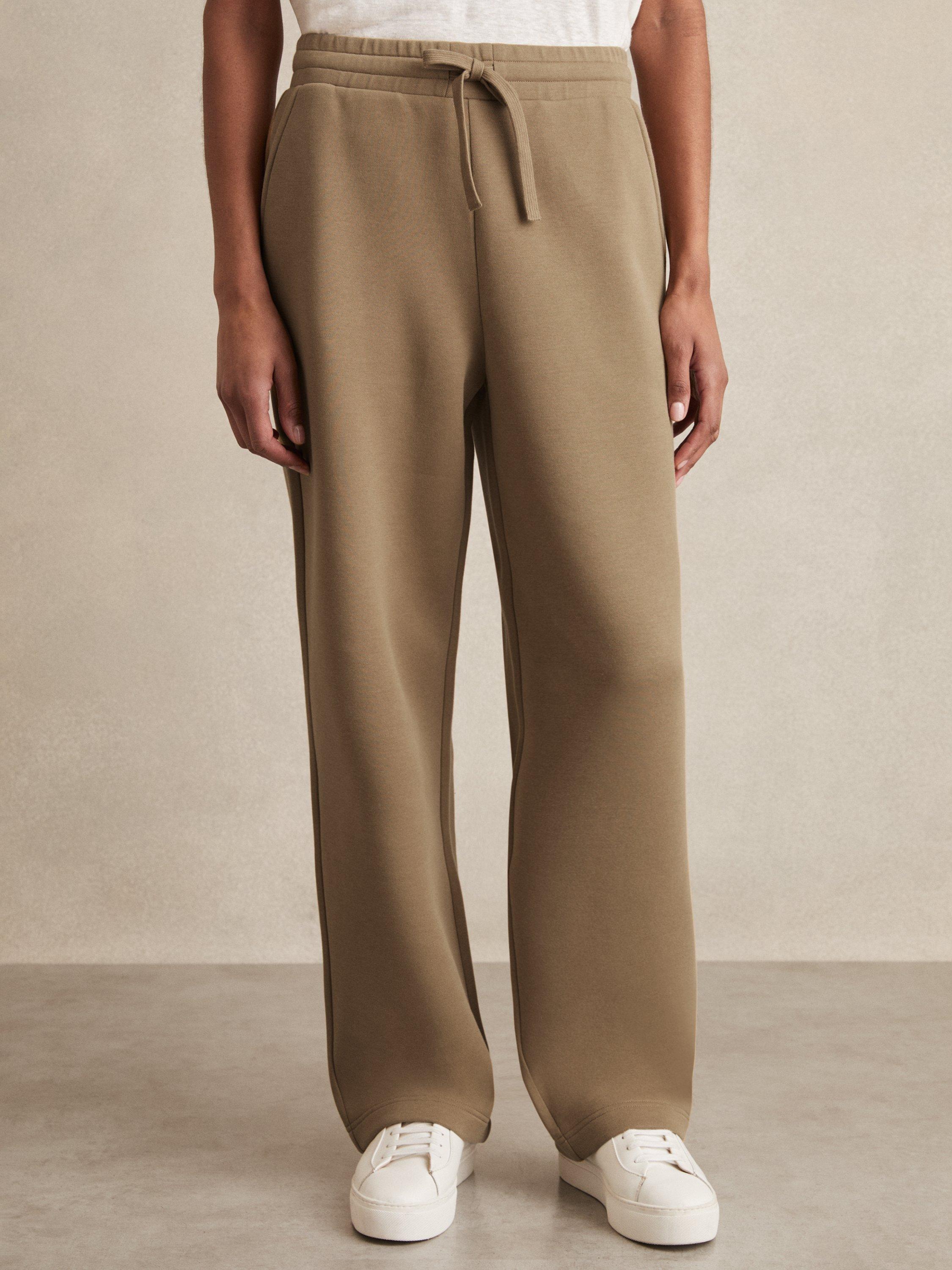 Product image 5 of 5, which shows Reiss Gaia Wide Leg Joggers, Camel, S