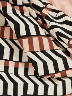 Reiss Charlie Mixed Stripe Bikini Bottoms, Black/Brown - view 2, Black/Brown