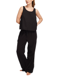 Nudea The Pure Organic Cotton Pyjama Vest, Black