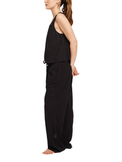 Nudea The Pure Organic Cotton Pyjama Vest, Black - view 2, Black
