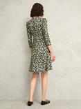 Hobbs Elosie Floral V Neck Jersey Mini Dress, Navy/Multi