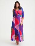 Scarlett & Jo Verity Patchwork Wrap Bodice Maxi Dress, Multi