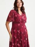 Scarlett & Jo Victoria Floral V Neck Short Sleeve Midi Dress