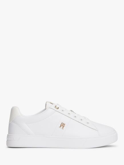 Tommy Hilfiger Essential Elevated Leather Trainers, White