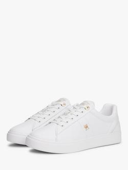 Tommy Hilfiger Essential Elevated Leather Trainers - view 2, White