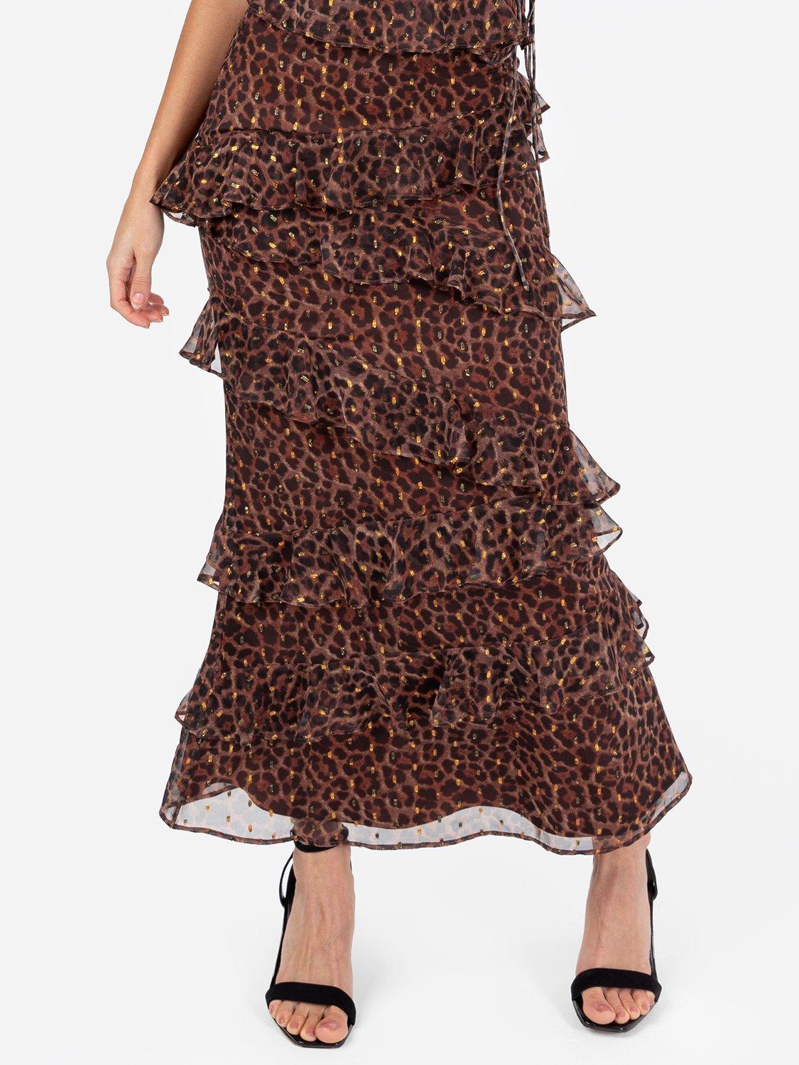 Product image 2 of 4, which shows Anaya With Love Animal Print Maxi Skirt, Multi, 6
