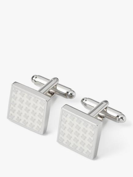 Simon Carter Dog Tooth Cufflinks, White, White