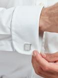 Simon Carter Dog Tooth Cufflinks, White