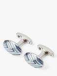 Simon Carter Deco Arrow Cufflinks, Blue