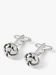 Simon Carter Knot Cufflinks, Grey Silver