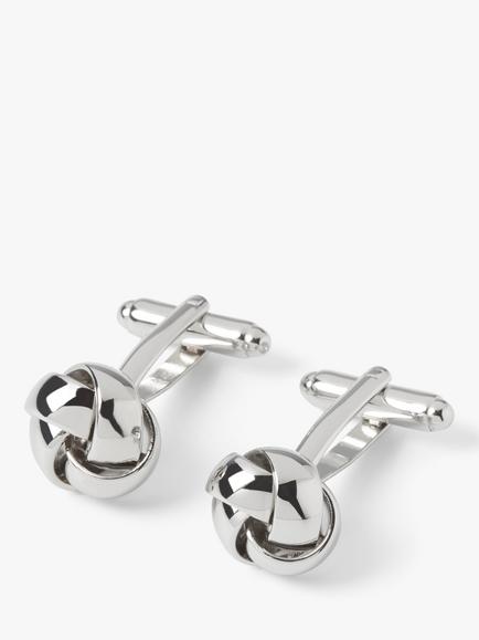 Simon Carter Knot Cufflinks, Grey Silver, Grey Silver