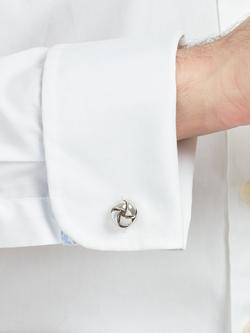 Simon Carter Knot Cufflinks, Grey Silver - view 2, Grey Silver