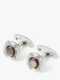 Simon Carter Lifebouy Cufflinks, Grey Silver