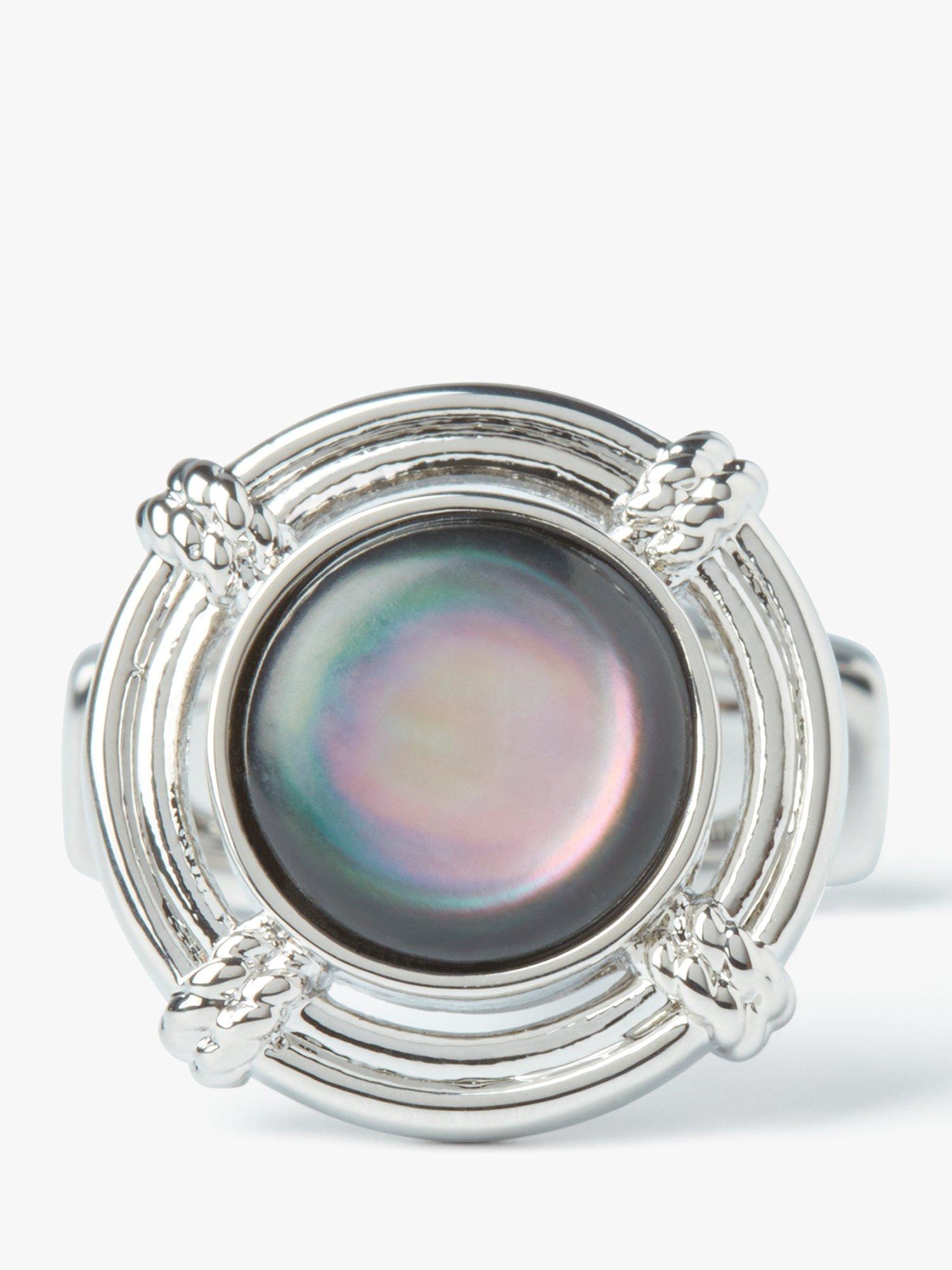 Product image 4 of 4, which shows Simon Carter Lifebouy Cufflinks, Grey Silver