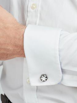 Simon Carter Radial Hexagon Cufflinks, White - view 2, White