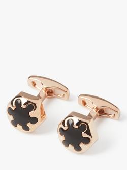 Simon Carter Radial Hexagon Cufflinks, Black, Black