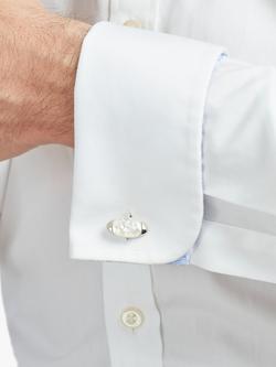 Simon Carter Mother of Pearl Chequerboard Cufflinks, White - view 2, White