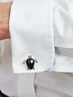 Simon Carter Turtle Cufflinks, Black Multi Black - view 2, Black Multi Black