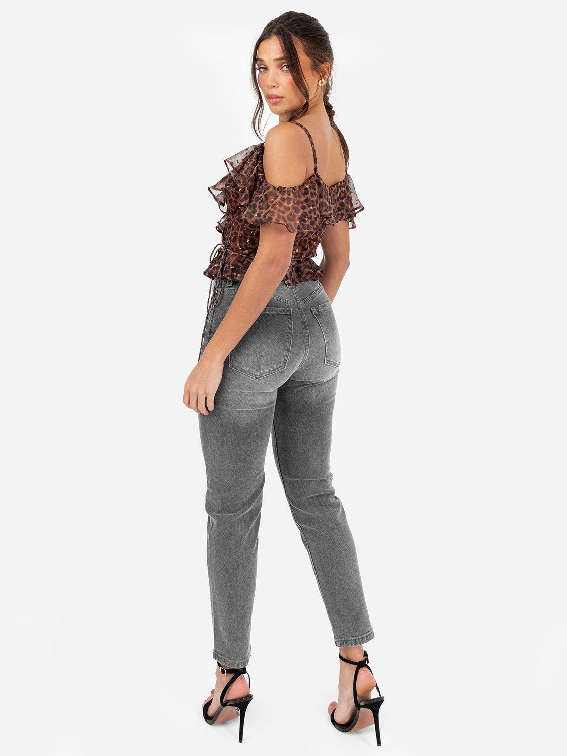 Product image 4 of 6, which shows Anaya With Love Animal Print Spaghetti Strap Wrap Top, Multi, 6