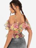 Anaya With Love Floral Print Spaghetti Strap Wrap Top