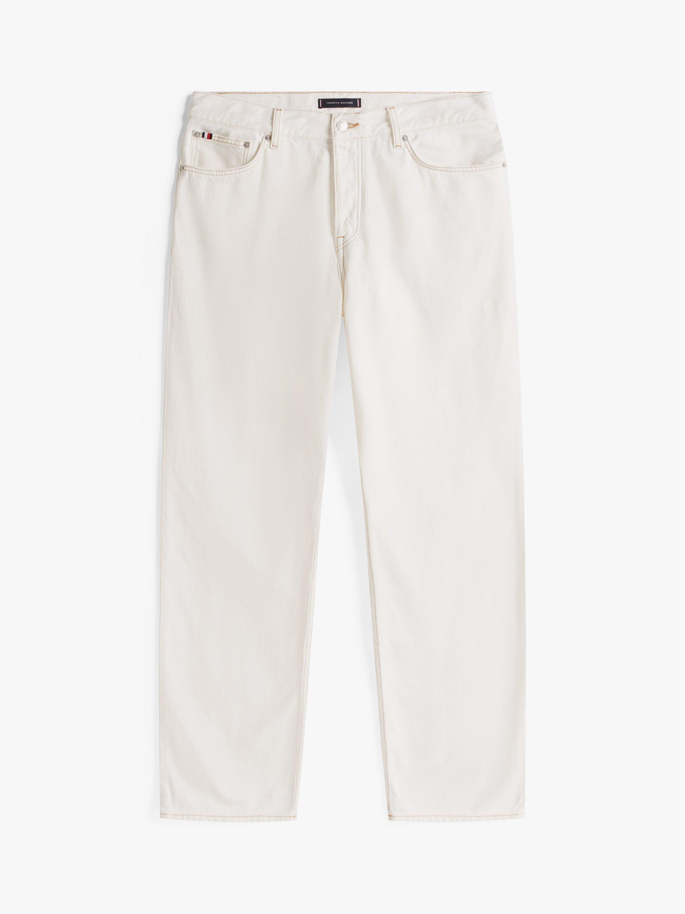 Product image 5 of 5, which shows Tommy Mid Rise Hilfiger Loose Fit Jeans, Ecru, 32S