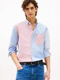Tommy Hilfiger Americana Cotton Loose Fit Colour Block Shirt, Blue/Multi