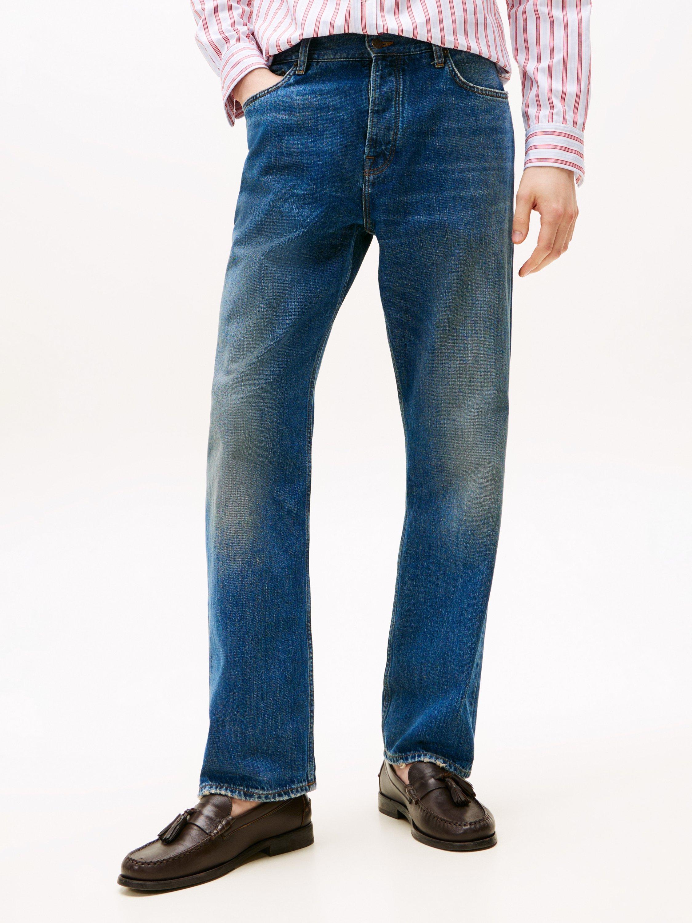 Product image 1 of 5, which shows Tommy Hilfiger Mid Rise Straight Jeans, Abbots Blue, 30R