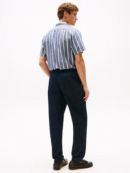 Tommy Hilfiger Tapered Cotton Blend Trousers - view 2, Desert Sky