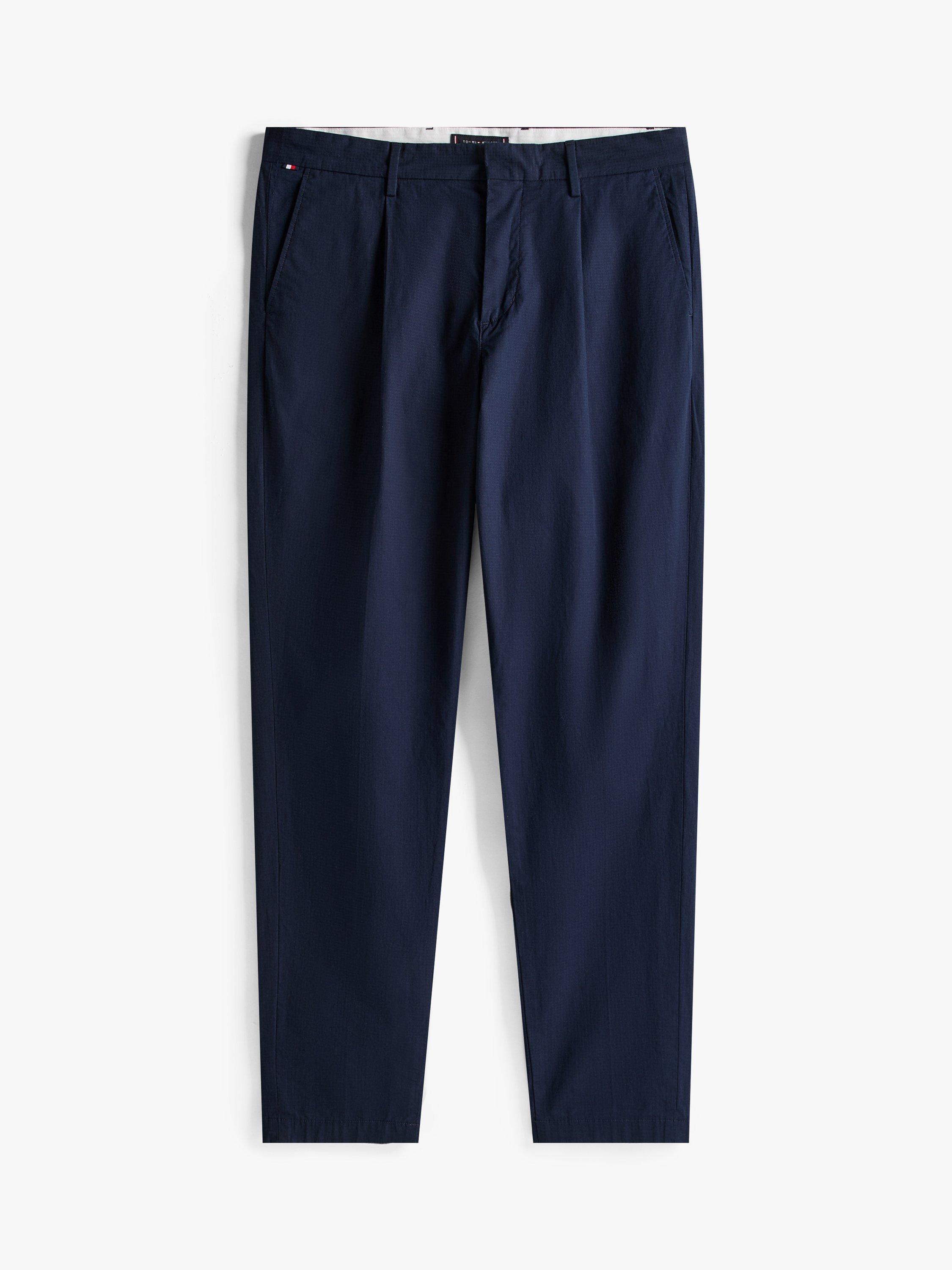 Product image 5 of 5, which shows Tommy Hilfiger Tapered Cotton Blend Trousers, Desert Sky, 32S