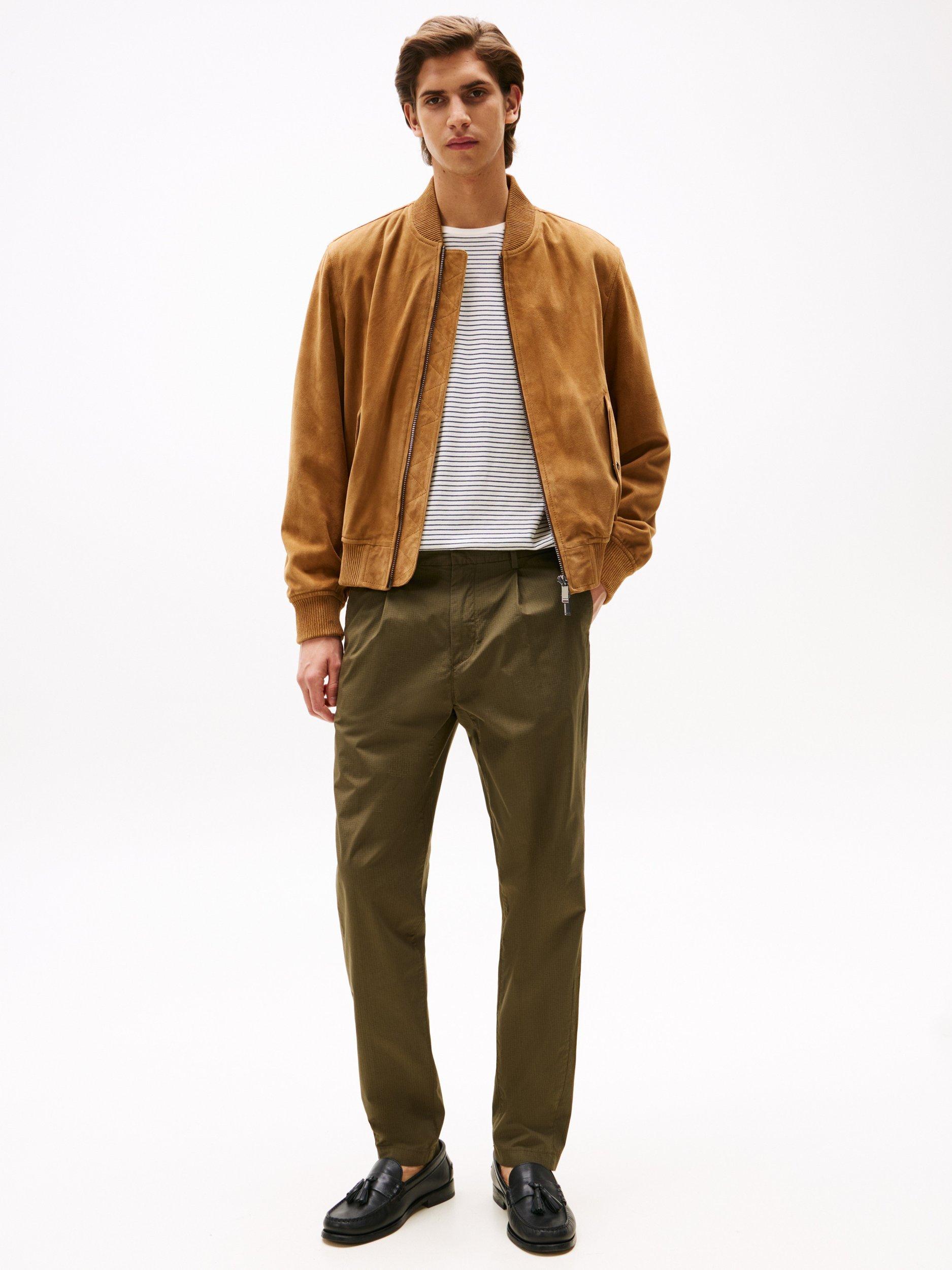Product image 3 of 5, which shows Tommy Hilfiger Tapered Fit Chinos, Army Green, 32S
