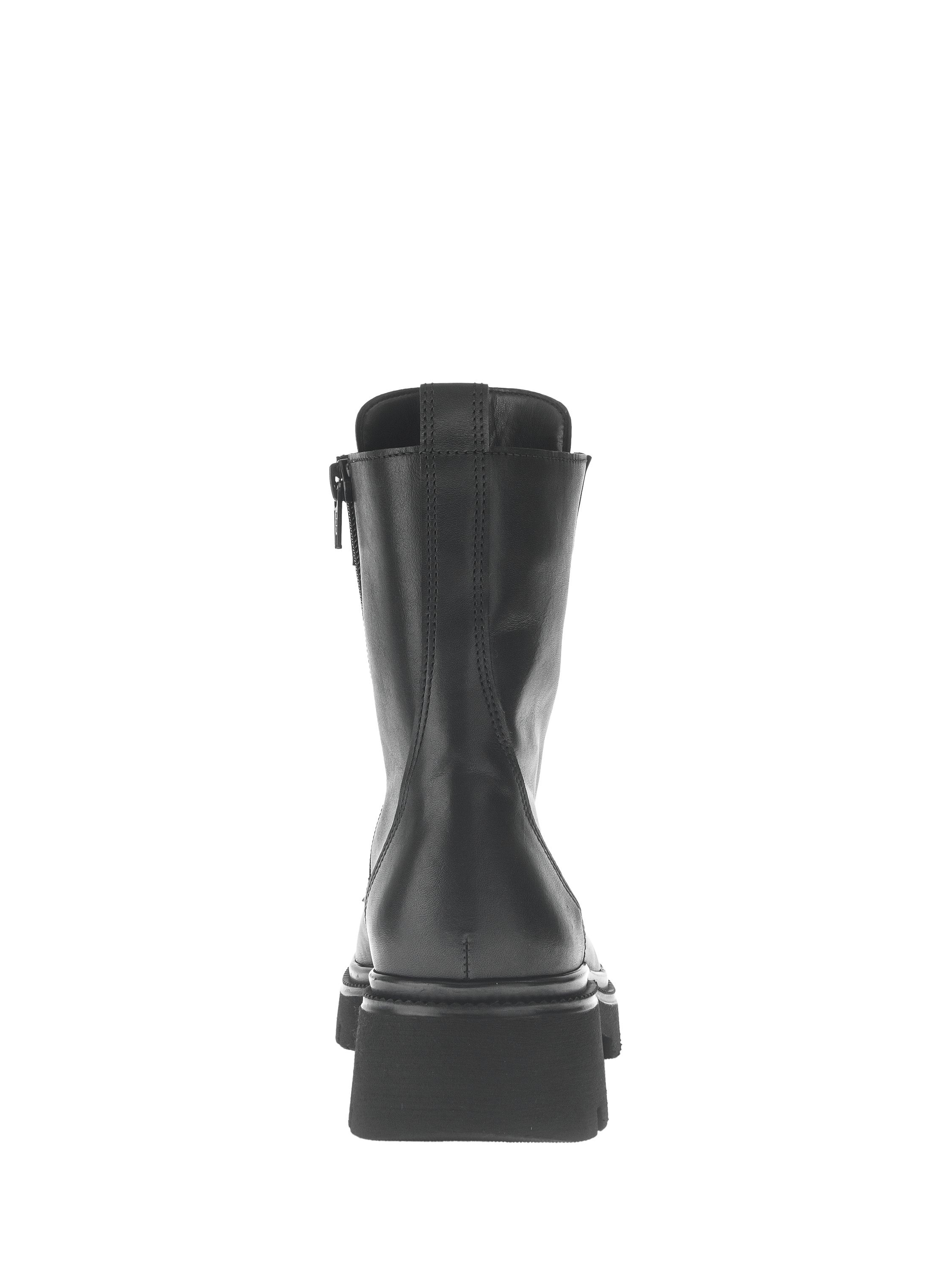 Product image 3 of 4, which shows Gabor Magic Leather Zip Biker Boots, Black, 5