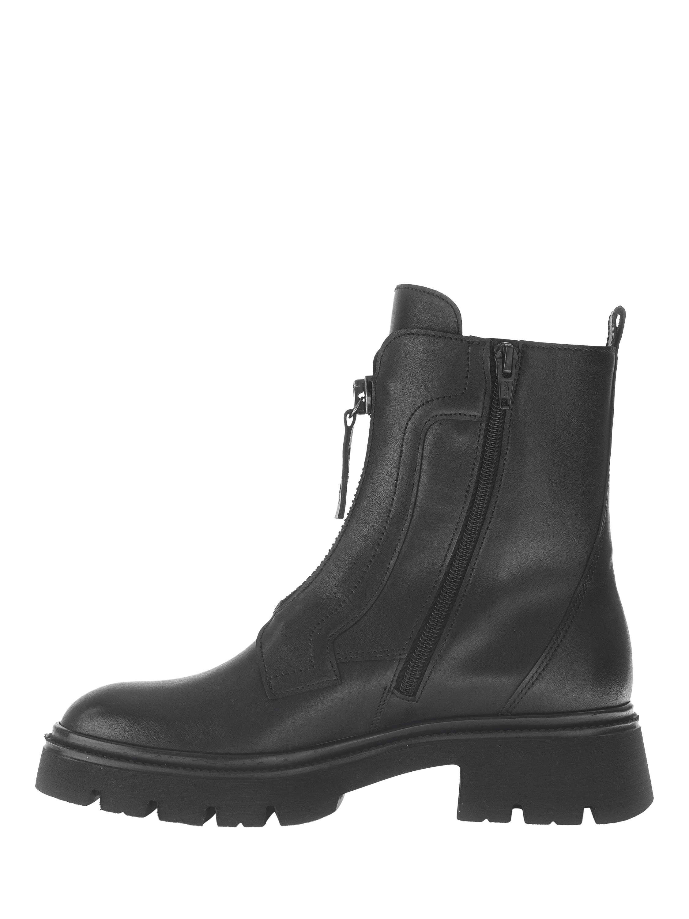 Product image 4 of 4, which shows Gabor Magic Leather Zip Biker Boots, Black, 5
