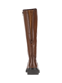 Gabor Match Leather Knee High Boots, Brown - view 2, Brown