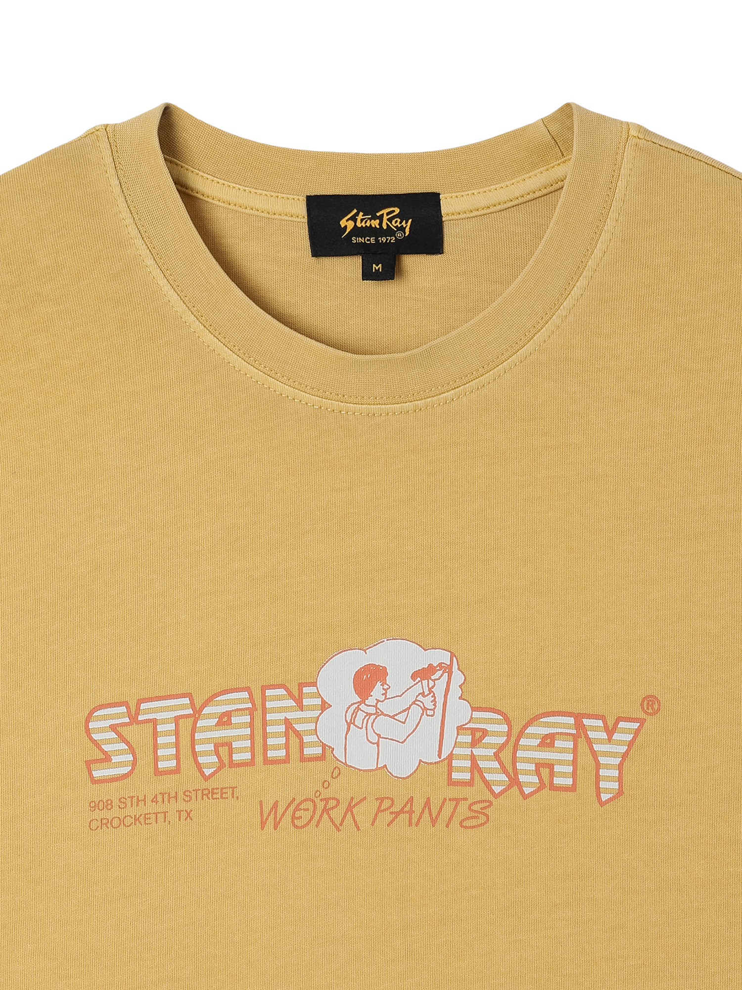 Product image 3 of 4, which shows Stan Ray Cotton Regular Fit Work Pants Graphic T-Shirt, Olivenite, M