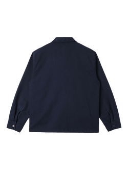 Stan Ray Cotton Regular Fit Zip-Through Shirt, Navy Bedford - view 2, Navy Bedford